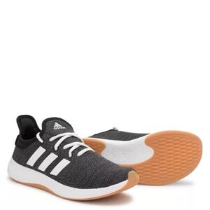 Adidas Black and White Sneakers with Signature Stripes